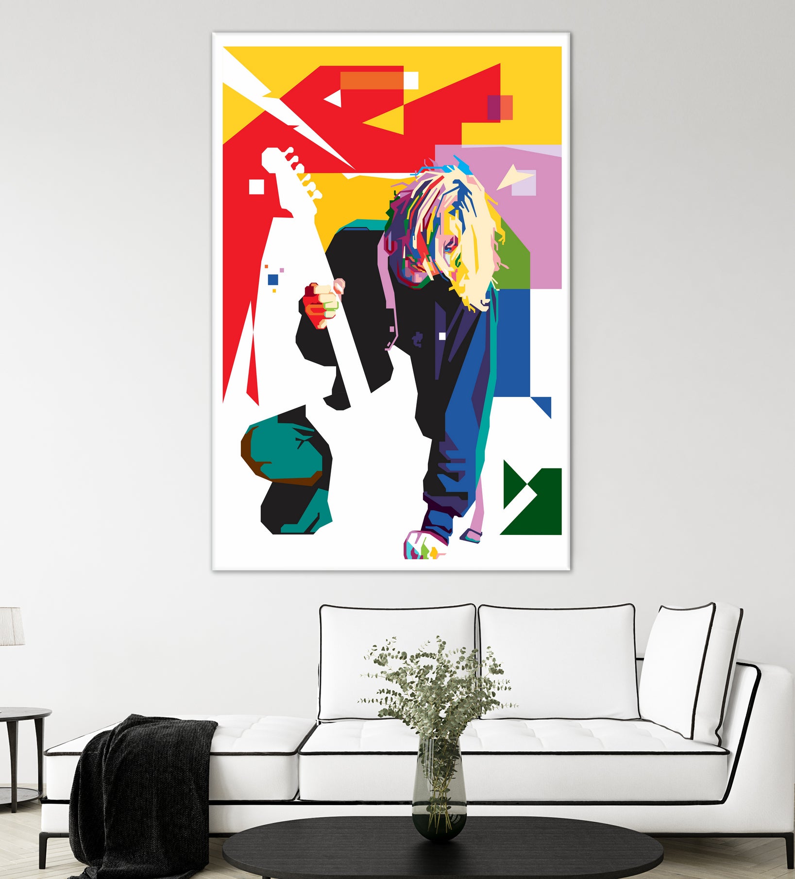 Kurt Cobain in WPAP Art by fajar gunawan on GIANT ART - white digital drawing