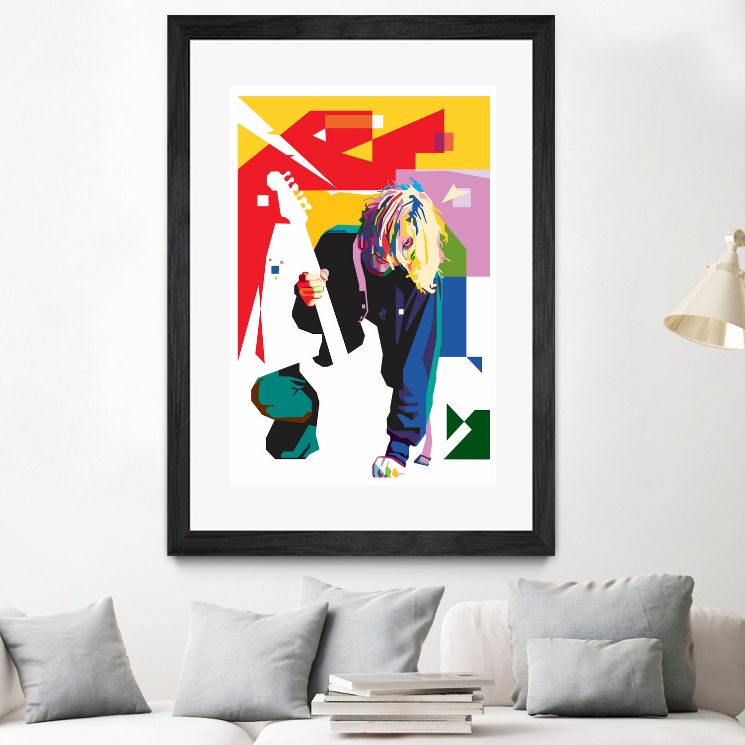 Kurt Cobain in WPAP Art by fajar gunawan on GIANT ART - white digital drawing