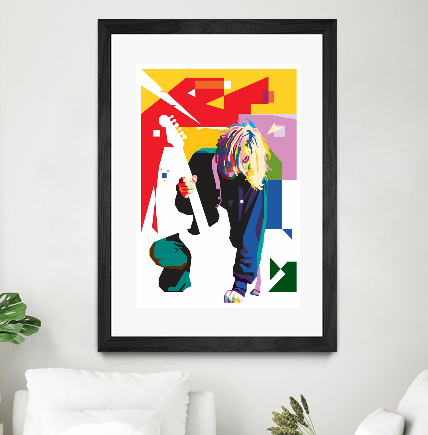 Kurt Cobain in WPAP Art by fajar gunawan on GIANT ART - white digital drawing