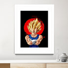 vegeta  pop art illustration by Nafiatul Waqi'ah on GIANT ART - blue digital painting