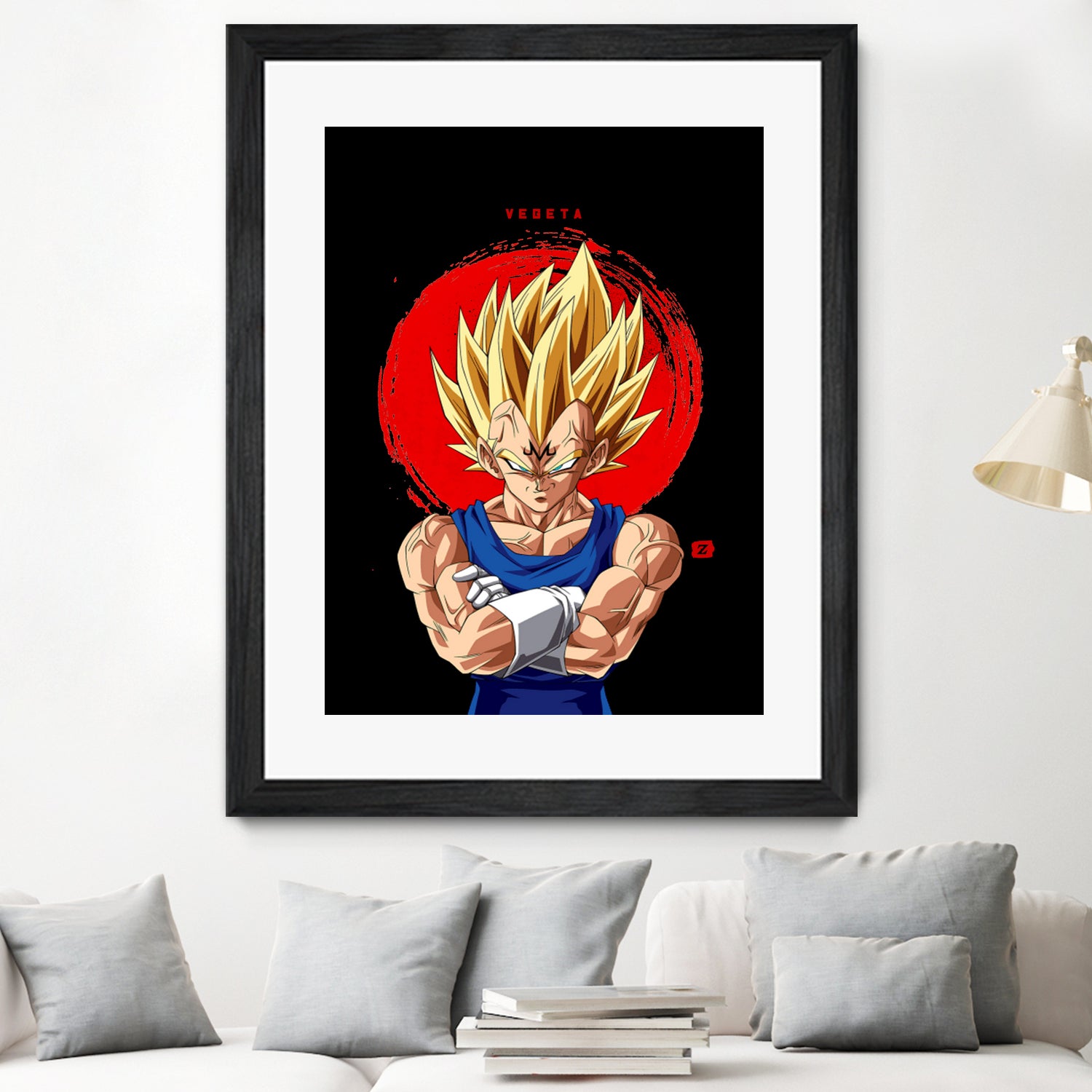 vegeta  pop art illustration by Nafiatul Waqi'ah on GIANT ART - blue digital painting