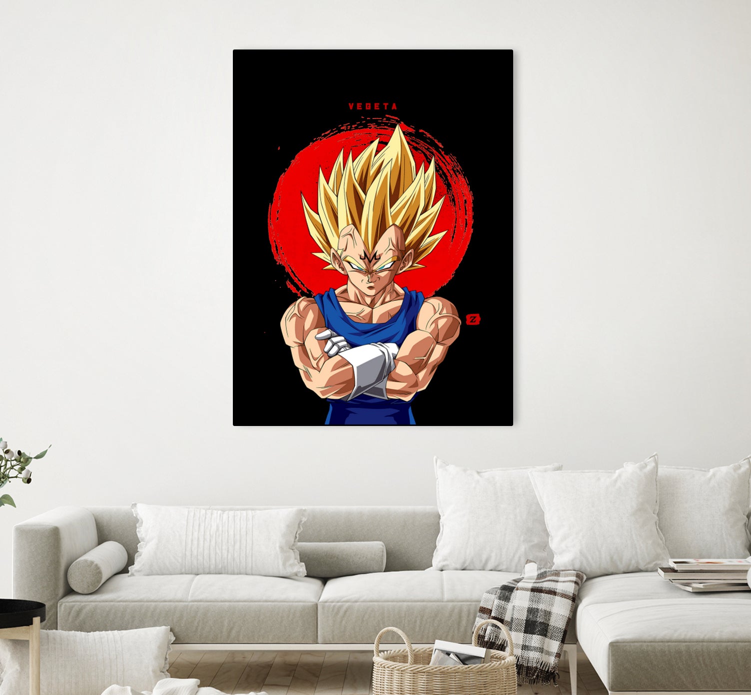 vegeta  pop art illustration by Nafiatul Waqi'ah on GIANT ART - blue digital painting