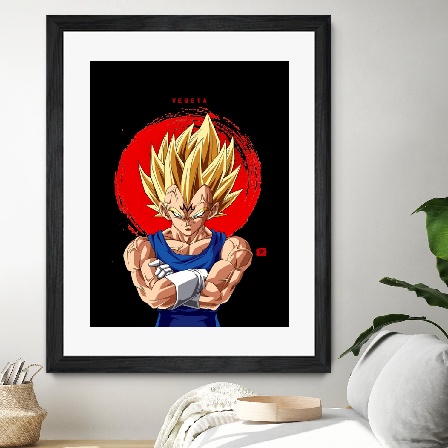 vegeta  pop art illustration by Nafiatul Waqi'ah on GIANT ART - blue digital painting