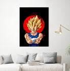 vegeta  pop art illustration by Nafiatul Waqi'ah on GIANT ART - blue digital painting