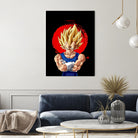 vegeta  pop art illustration by Nafiatul Waqi'ah on GIANT ART - blue digital painting