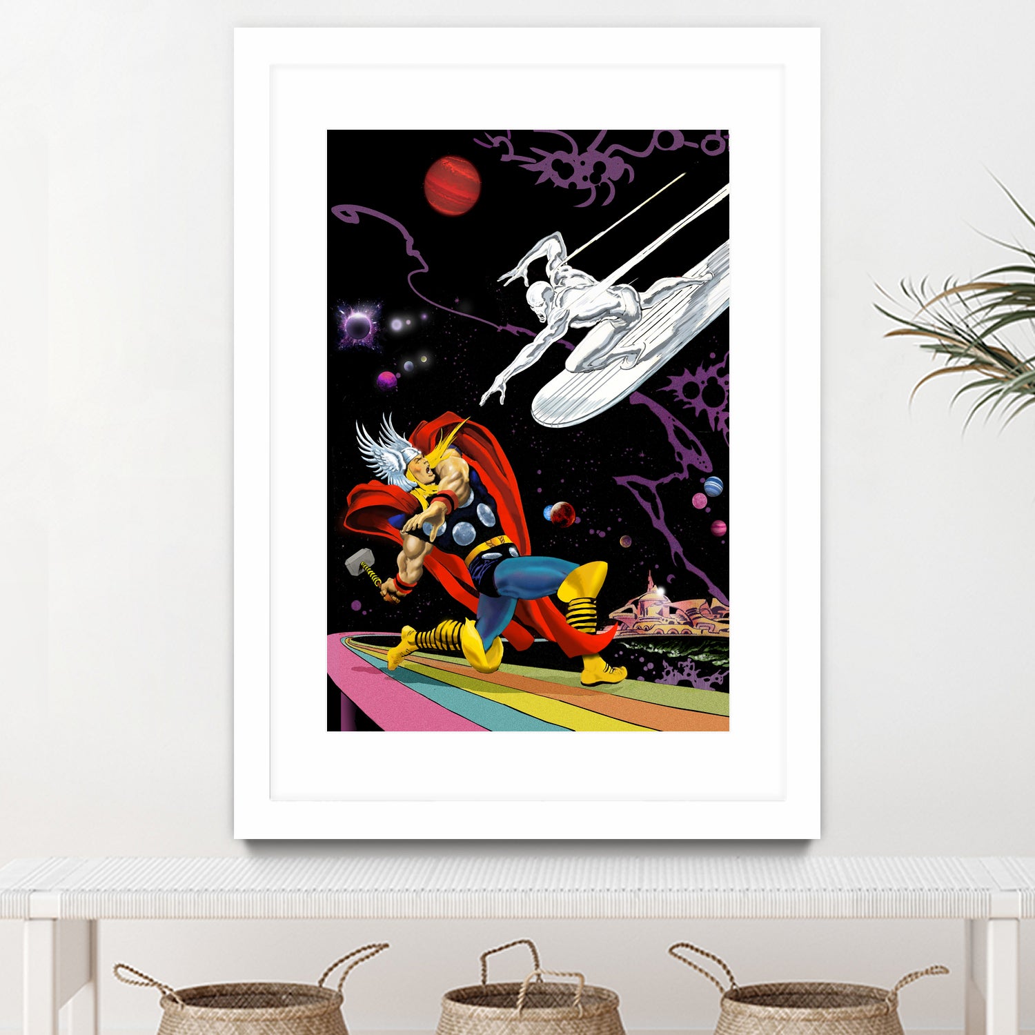 Marvel: Thor vs The Silver Surfer by Dan Avenell on GIANT ART - black digital painting