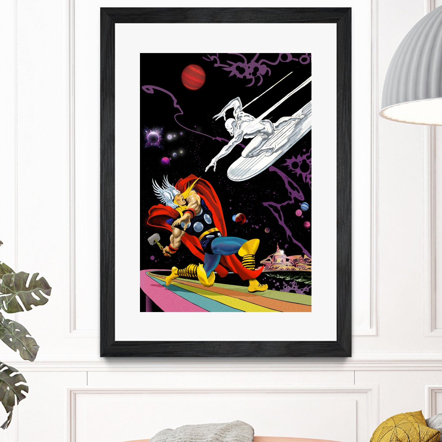 Marvel: Thor vs The Silver Surfer by Dan Avenell on GIANT ART - black digital painting