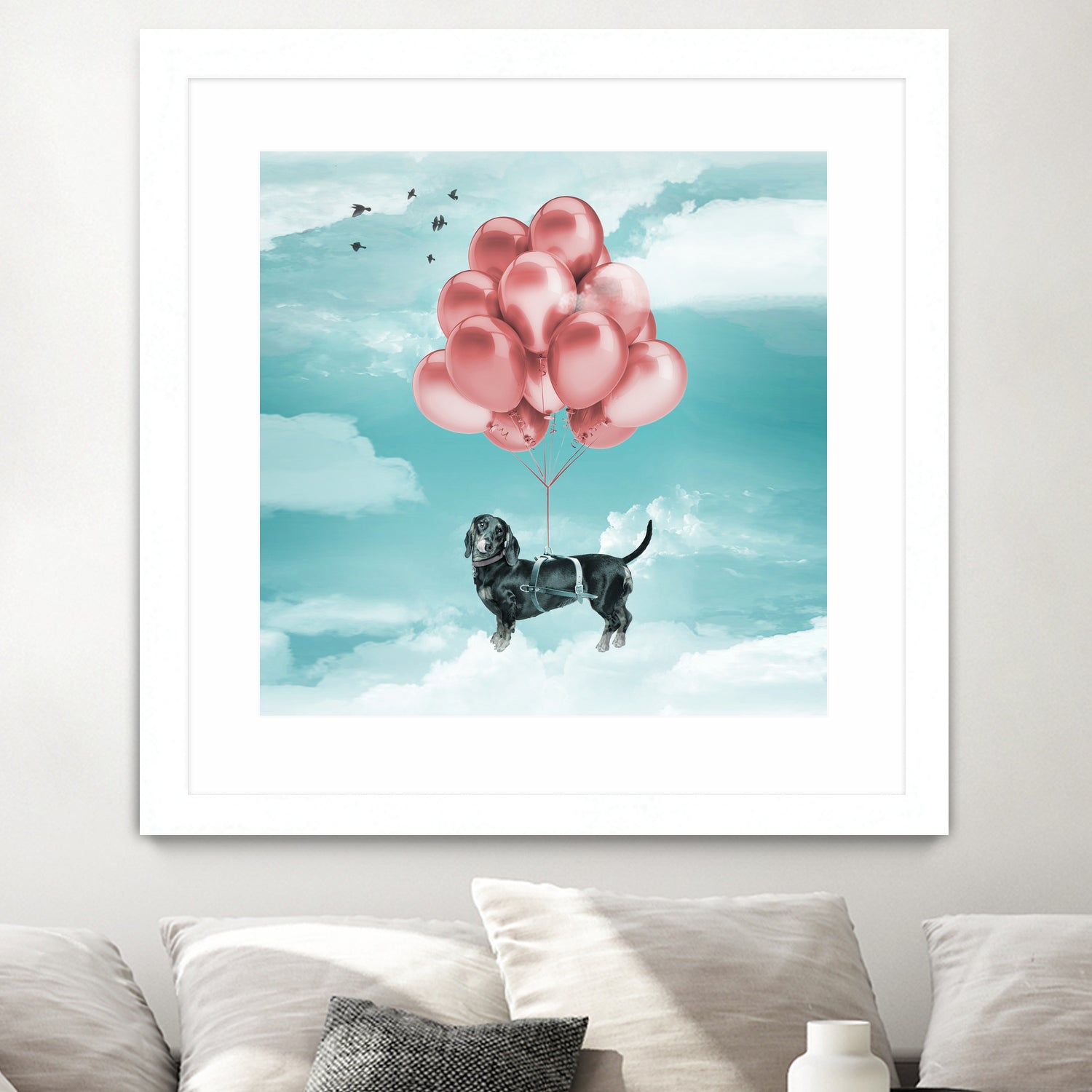 Dachshund Drift by Vin Zzep on GIANT ART - white digital drawing