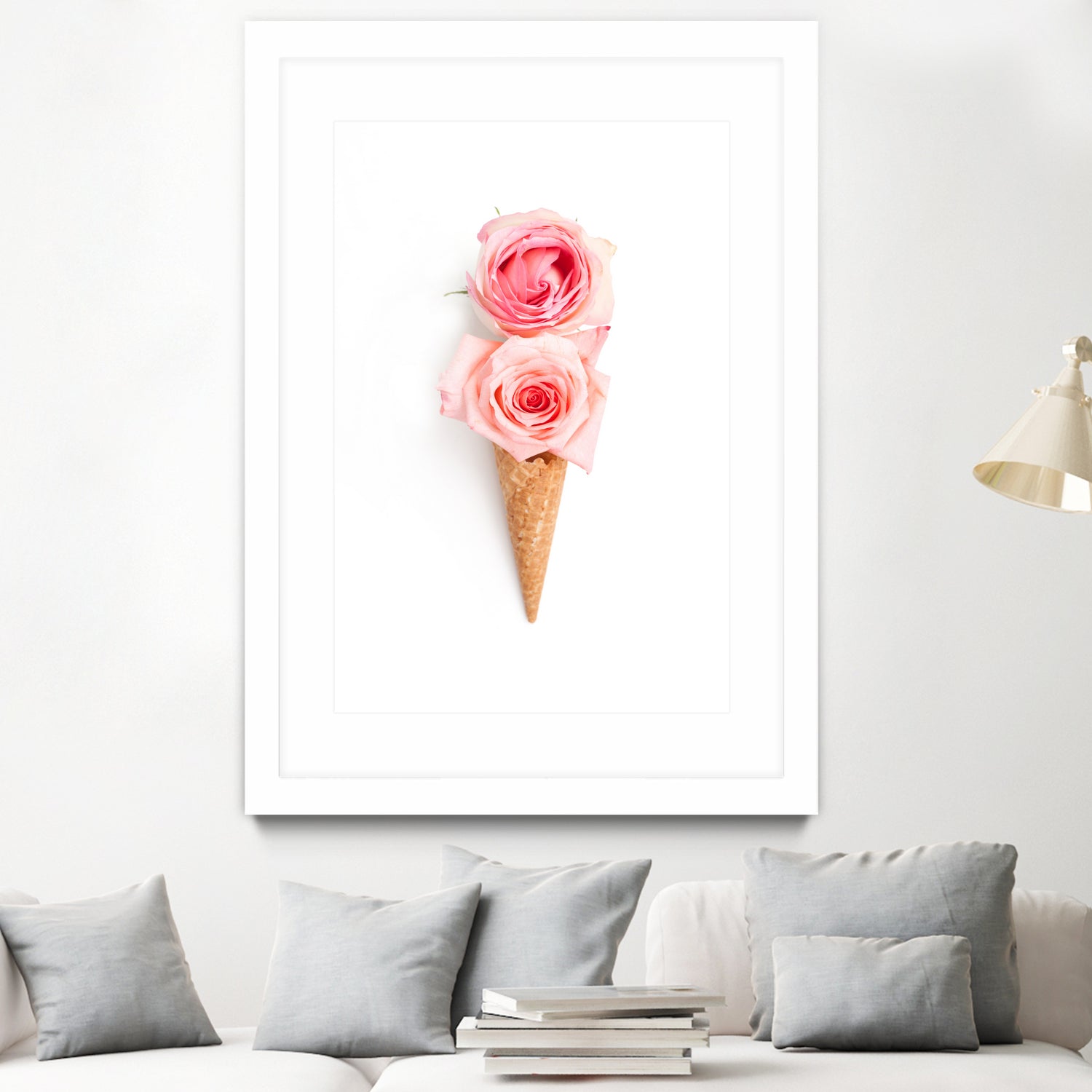 Two scoops by Olivia Lorot on GIANT ART - pink photo illustration