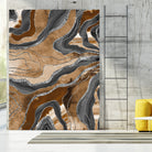 Earthy Marble Agate Silver Glitter Glam #1 (Faux Glitter) by Anita & Bella Jantz on GIANT ART - brown digital painting