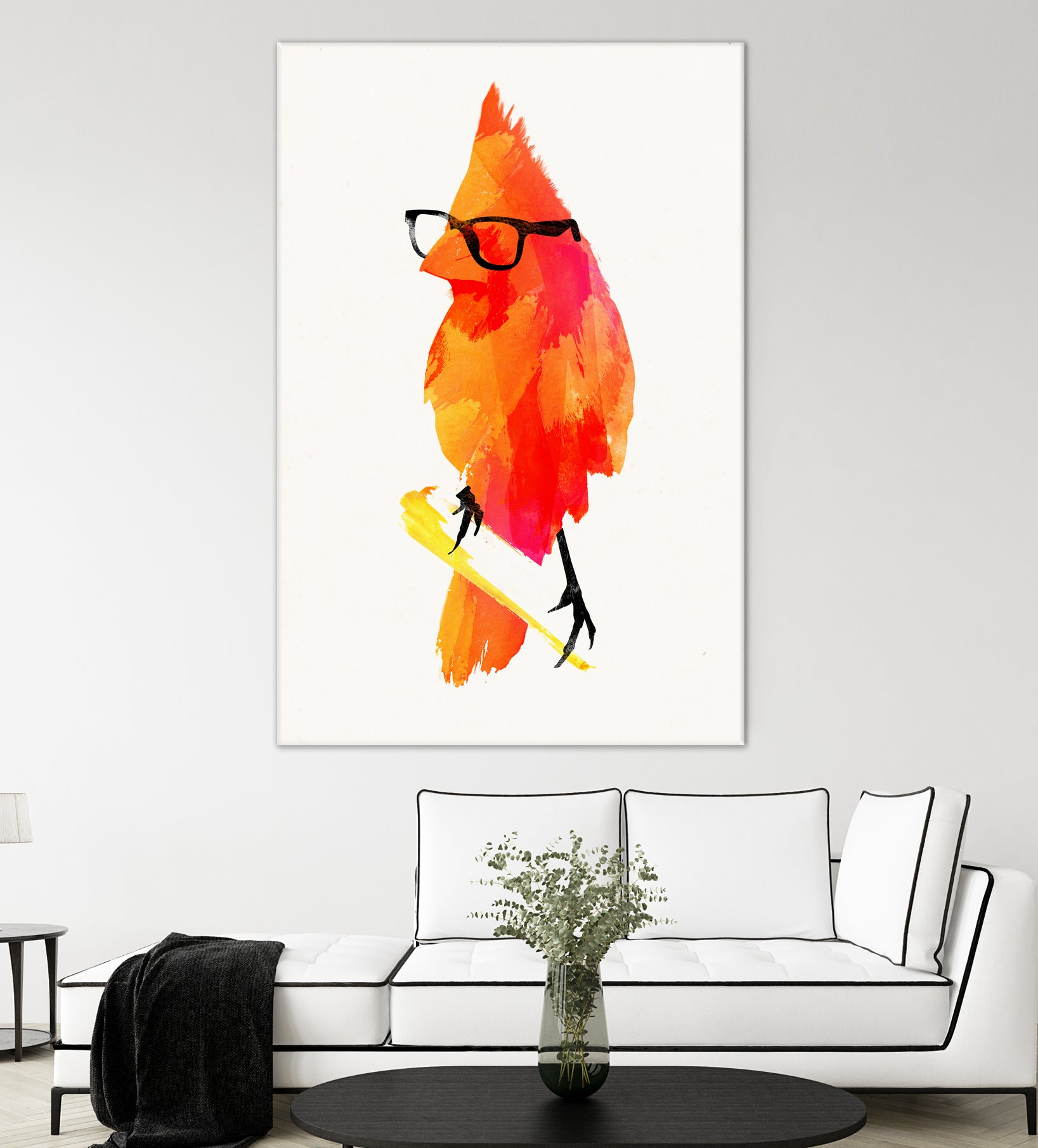 Punk bird by Robert Farkas on GIANT ART - red digital painting