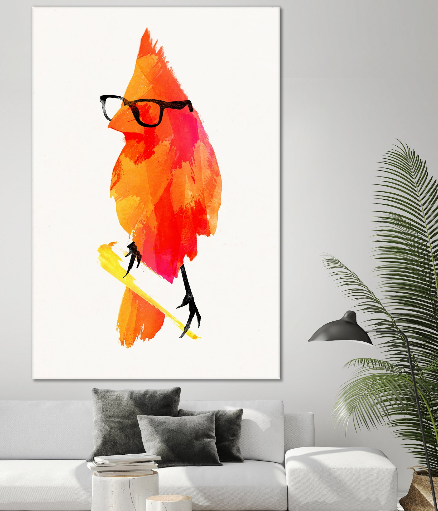 Punk bird by Robert Farkas on GIANT ART - red digital painting