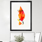 Punk bird by Robert Farkas on GIANT ART - red digital painting