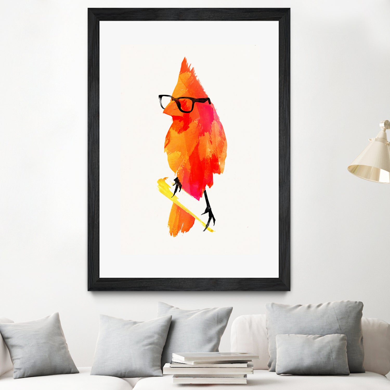 Punk bird by Robert Farkas on GIANT ART - red digital painting