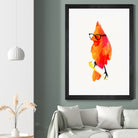 Punk bird by Robert Farkas on GIANT ART - red digital painting