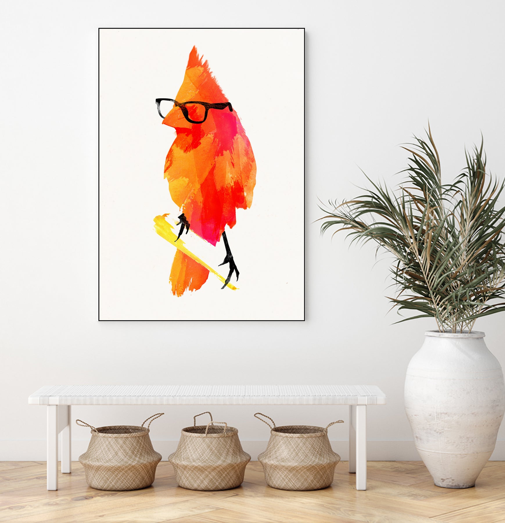 Punk bird by Robert Farkas on GIANT ART - red digital painting