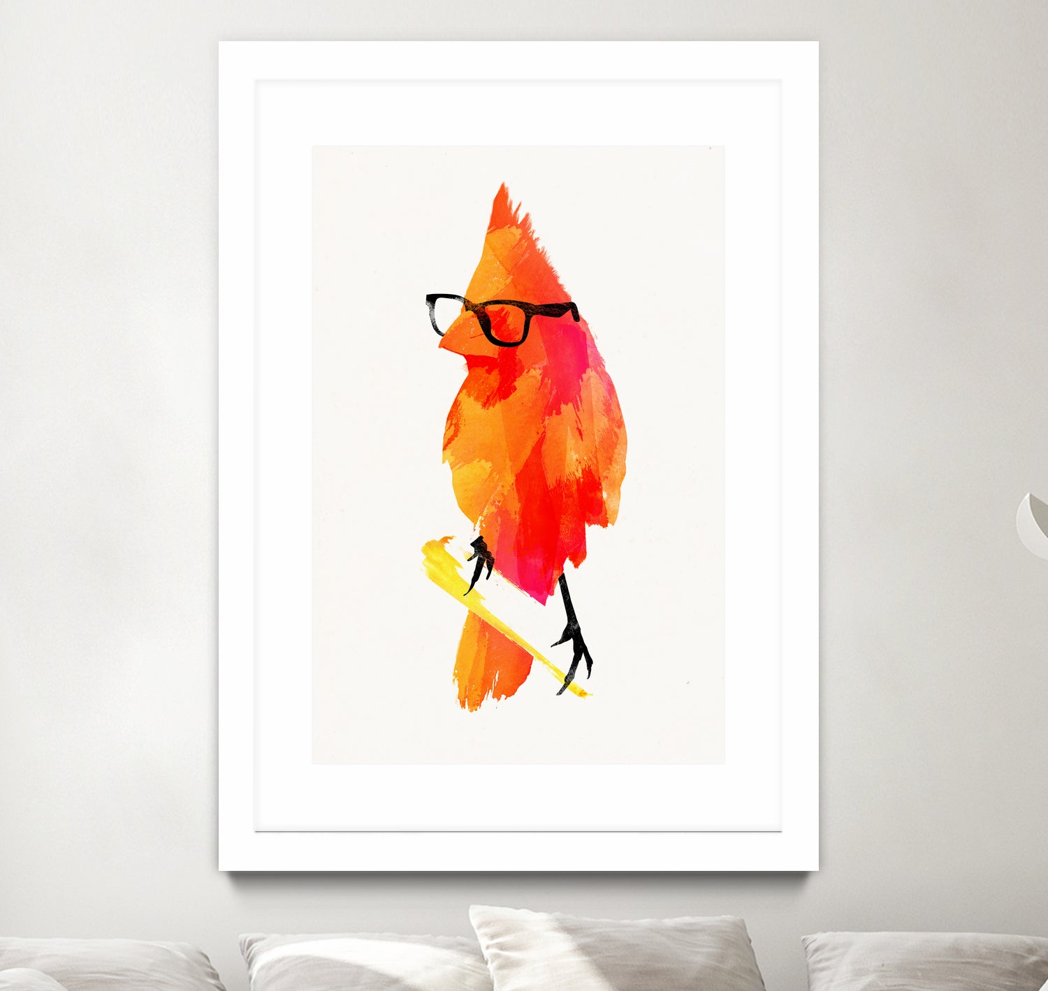 Punk bird by Robert Farkas on GIANT ART - red digital painting