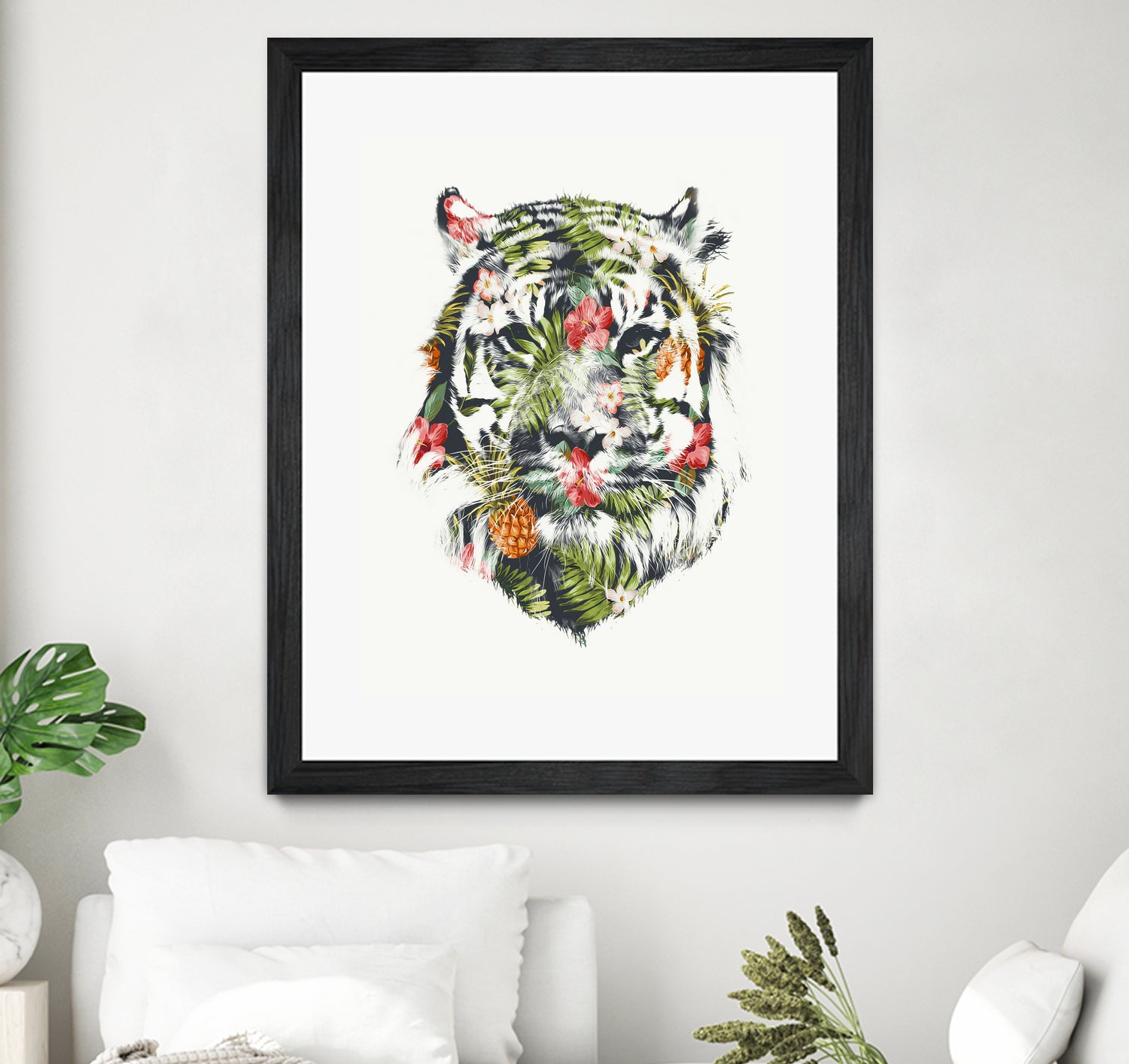 Tropical Tiger by Robert Farkas on GIANT ART - green digital drawing