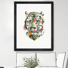 Tropical Tiger by Robert Farkas on GIANT ART - green digital drawing