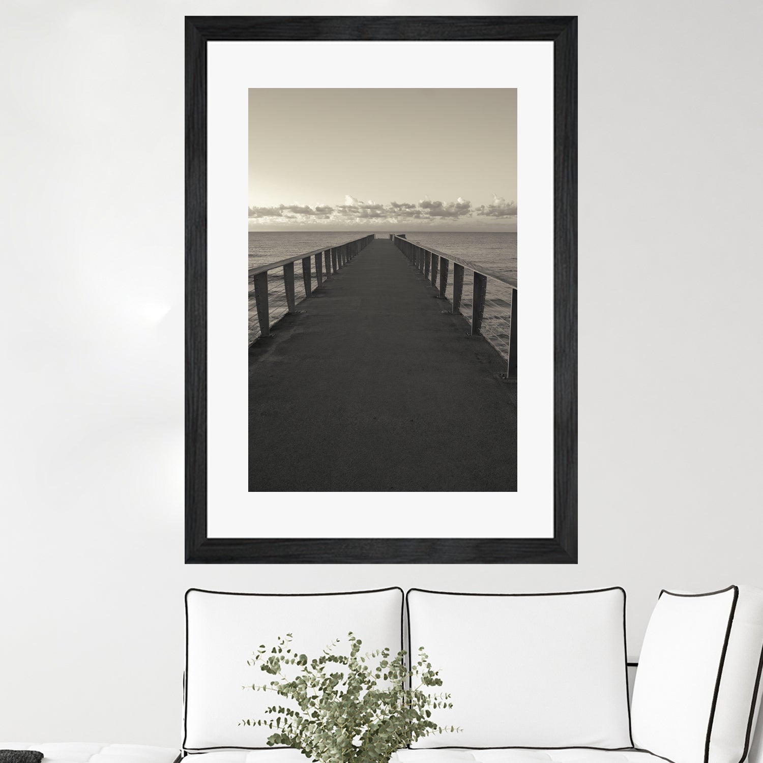 Pier to Horizon by Konstantin Sevostyanov on GIANT ART - gray photo illustration