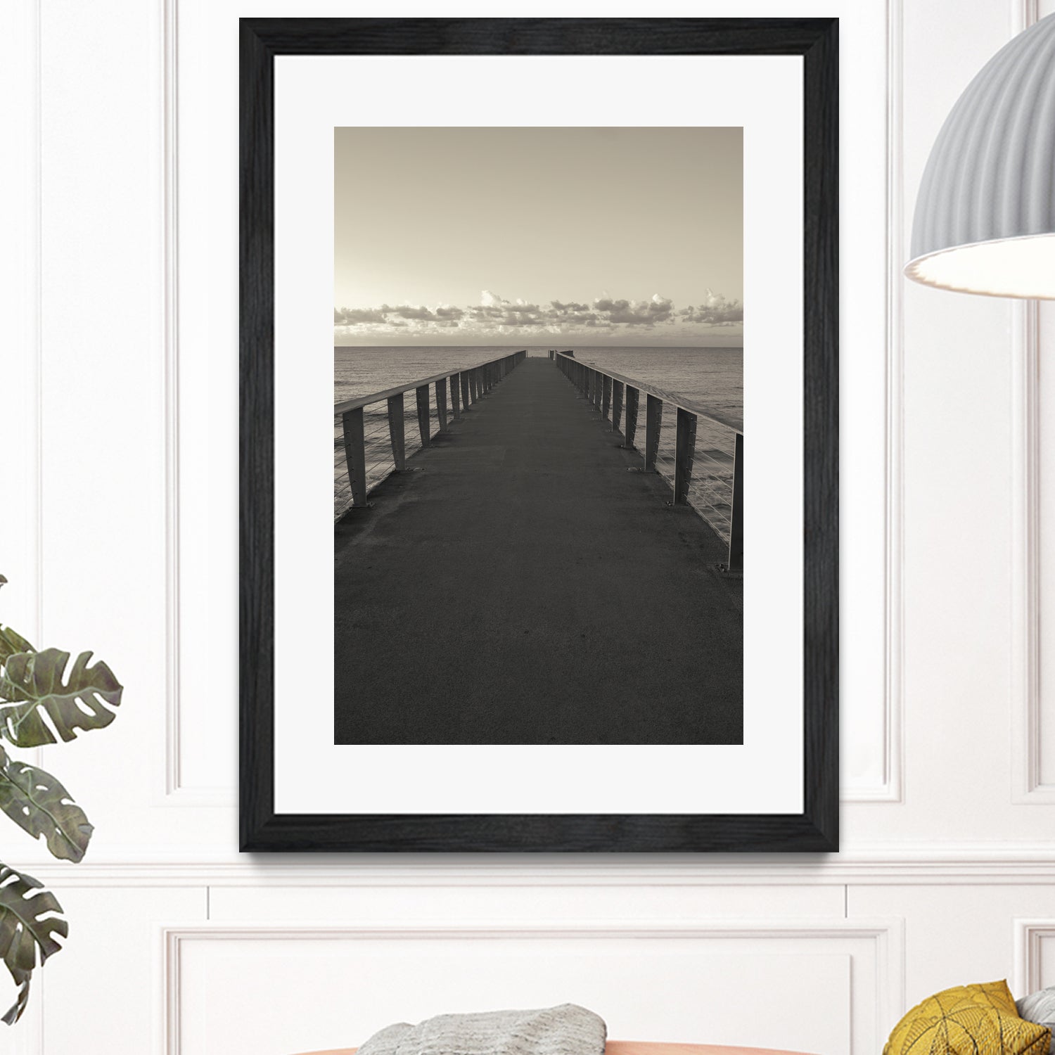 Pier to Horizon by Konstantin Sevostyanov on GIANT ART - gray photo illustration