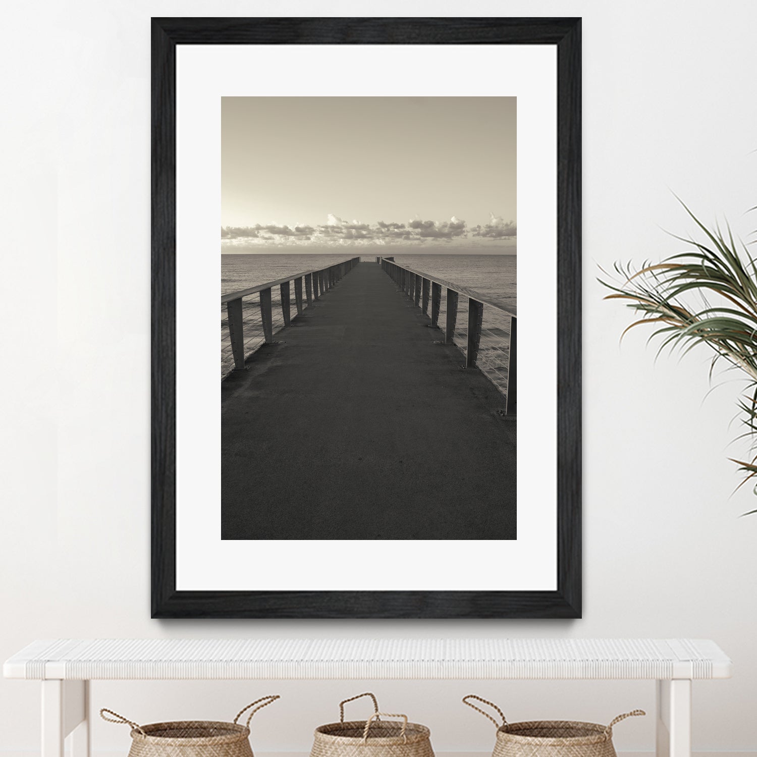 Pier to Horizon by Konstantin Sevostyanov on GIANT ART - gray photo illustration