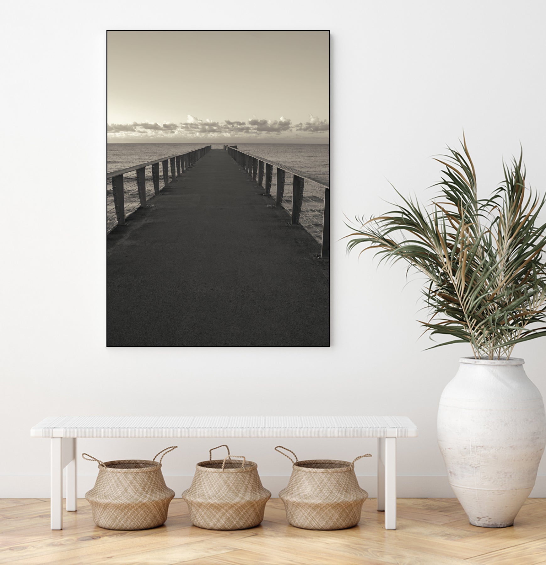 Pier to Horizon by Konstantin Sevostyanov on GIANT ART - gray photo illustration