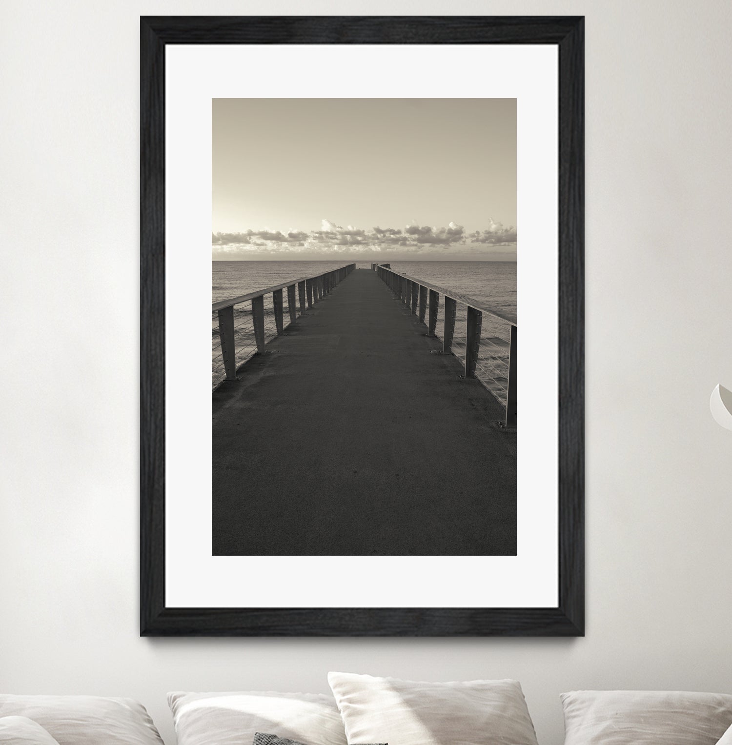 Pier to Horizon by Konstantin Sevostyanov on GIANT ART - gray photo illustration