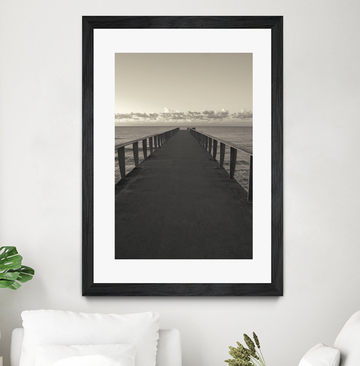 Pier to Horizon by Konstantin Sevostyanov on GIANT ART - gray photo illustration