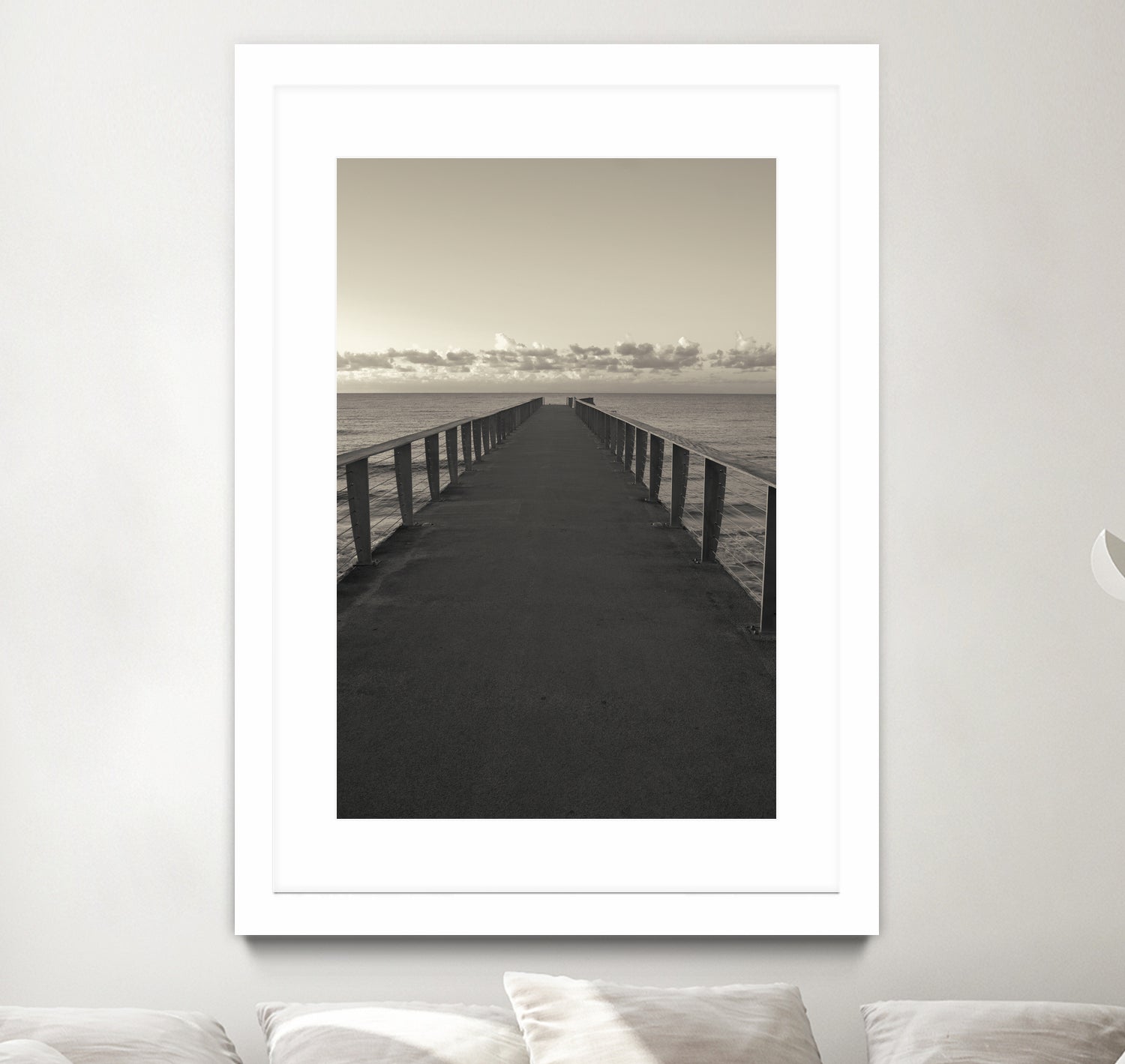 Pier to Horizon by Konstantin Sevostyanov on GIANT ART - gray photo illustration