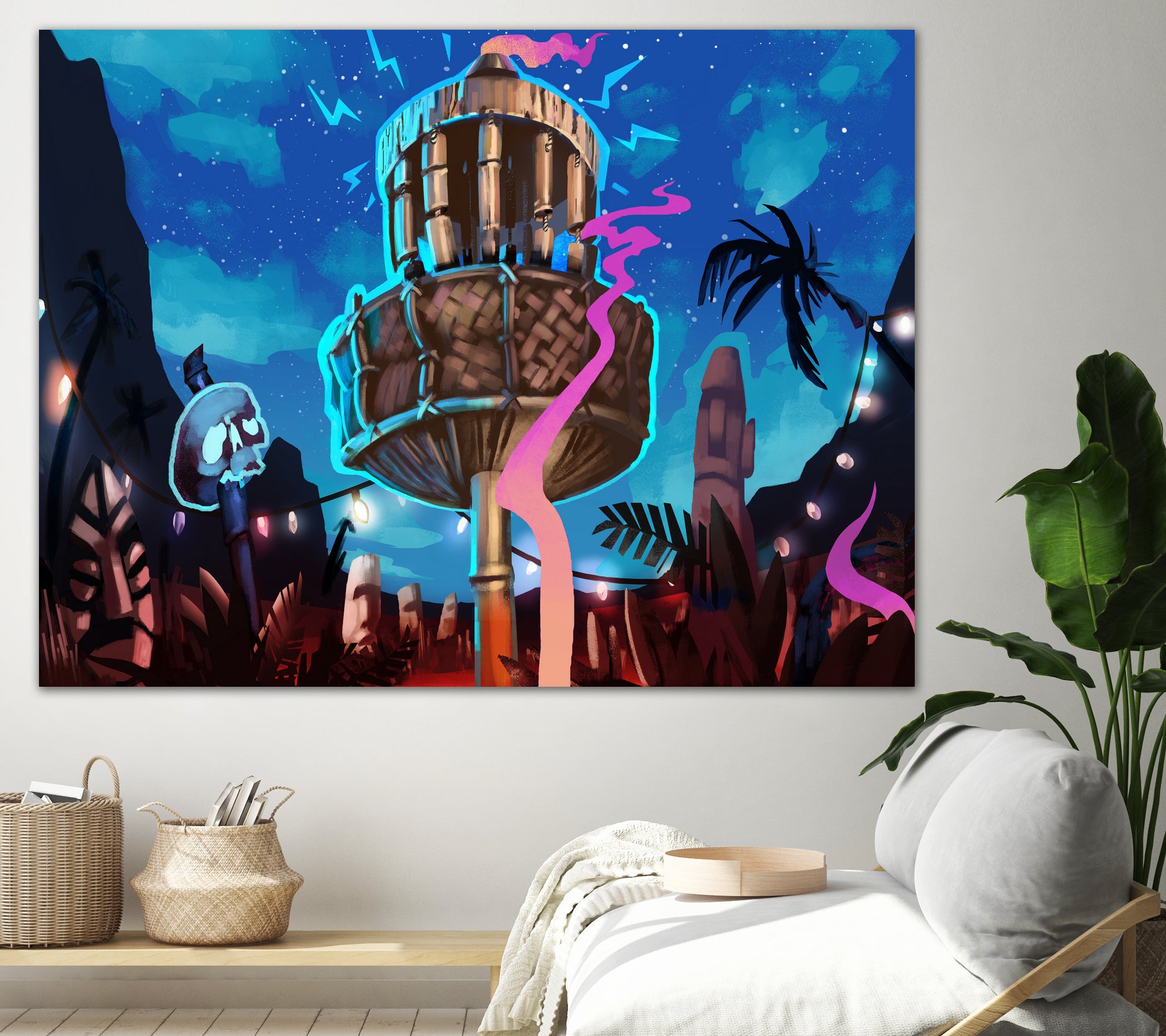 Tiki Golf by Mike Inscho on GIANT ART - blue digital painting