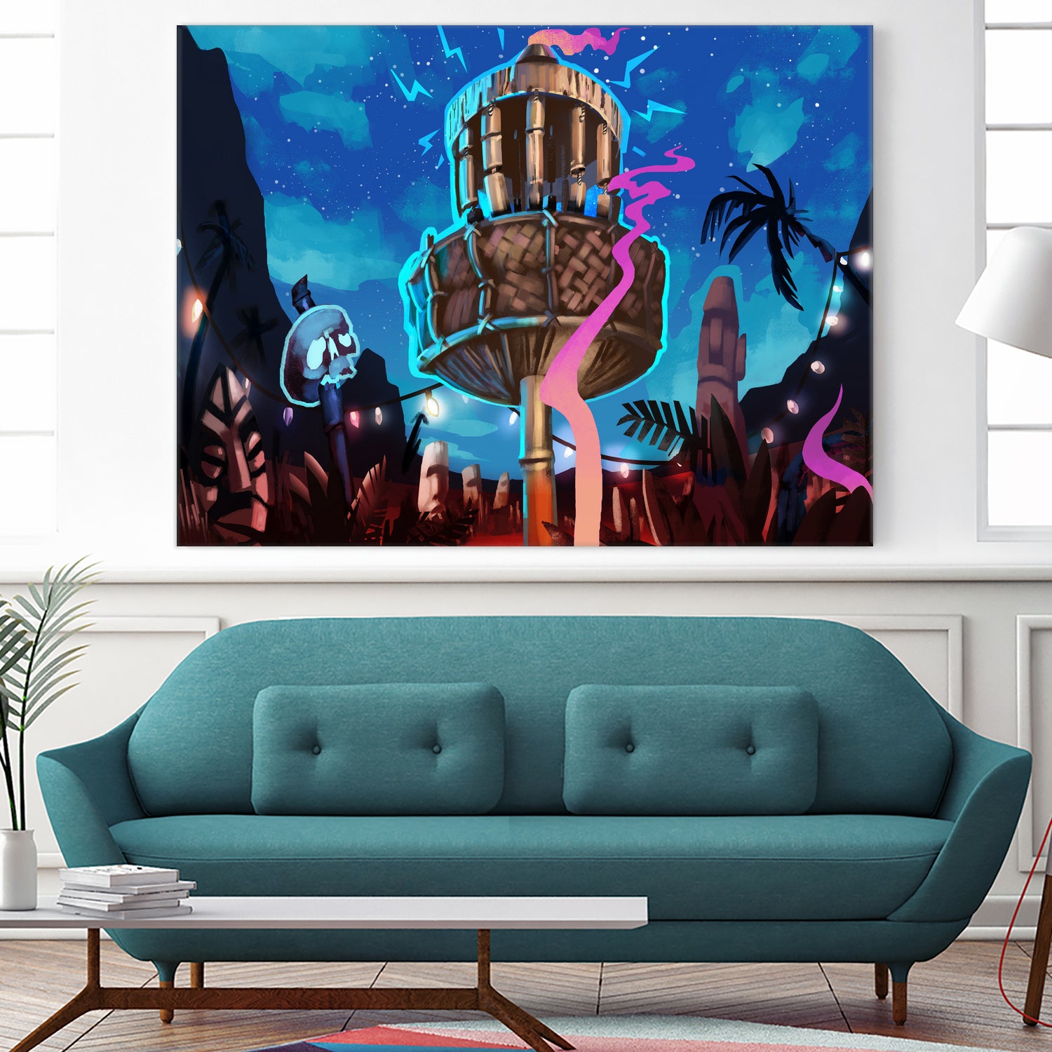 Tiki Golf by Mike Inscho on GIANT ART - blue digital painting