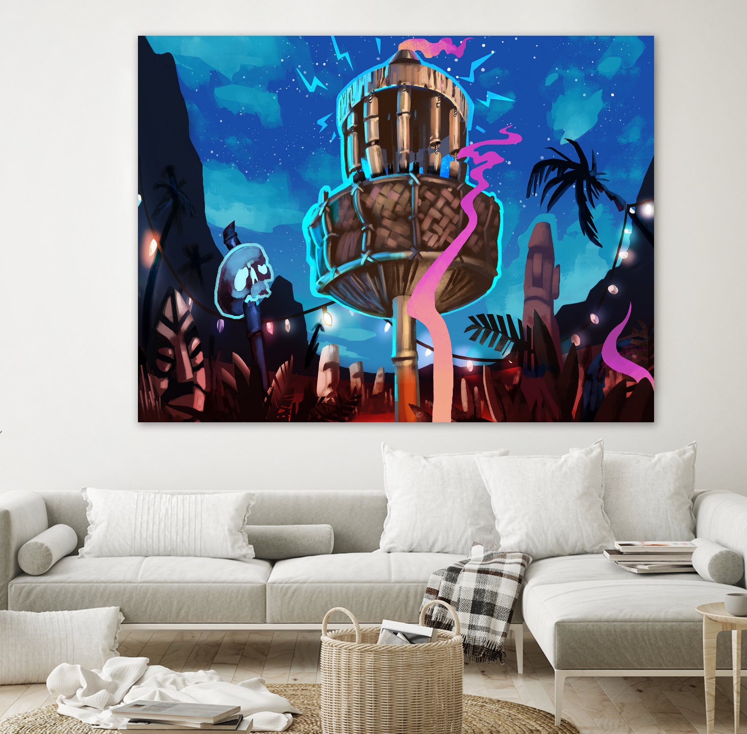 Tiki Golf by Mike Inscho on GIANT ART - blue digital painting