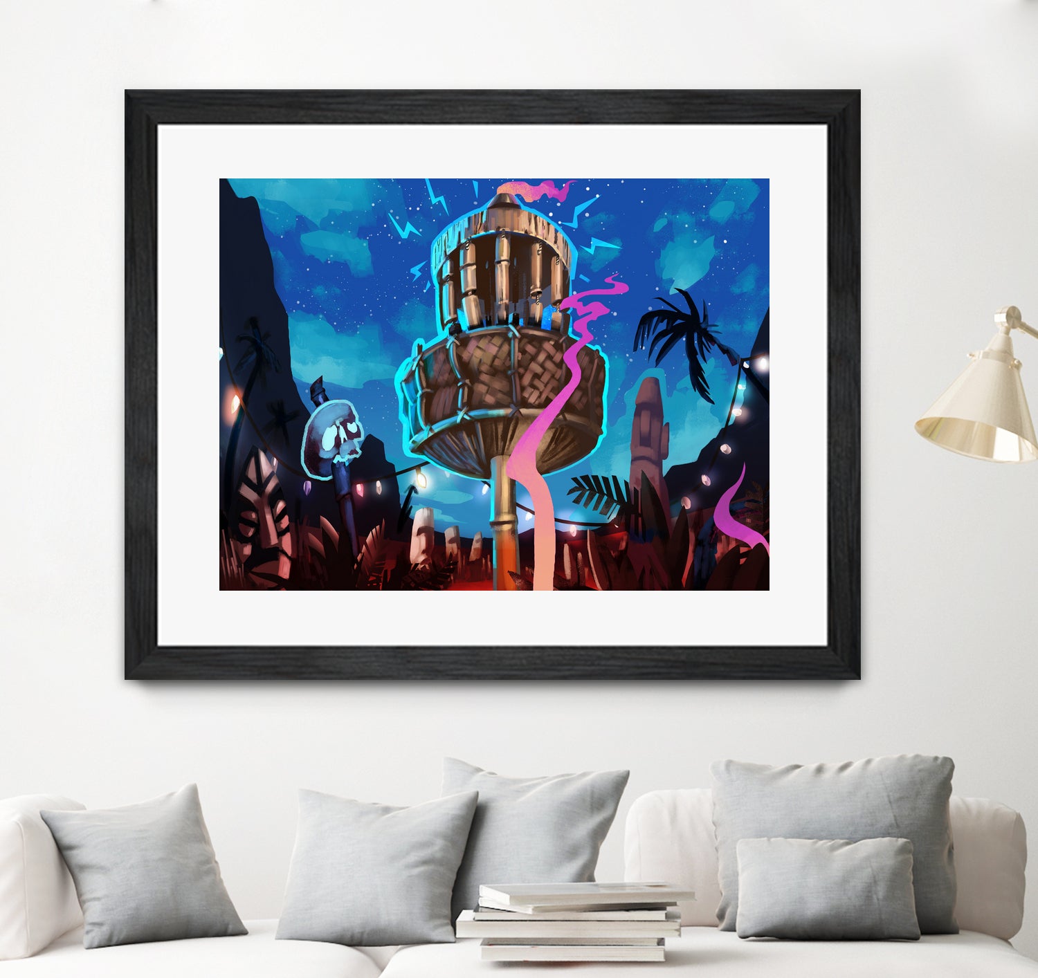 Tiki Golf by Mike Inscho on GIANT ART - blue digital painting