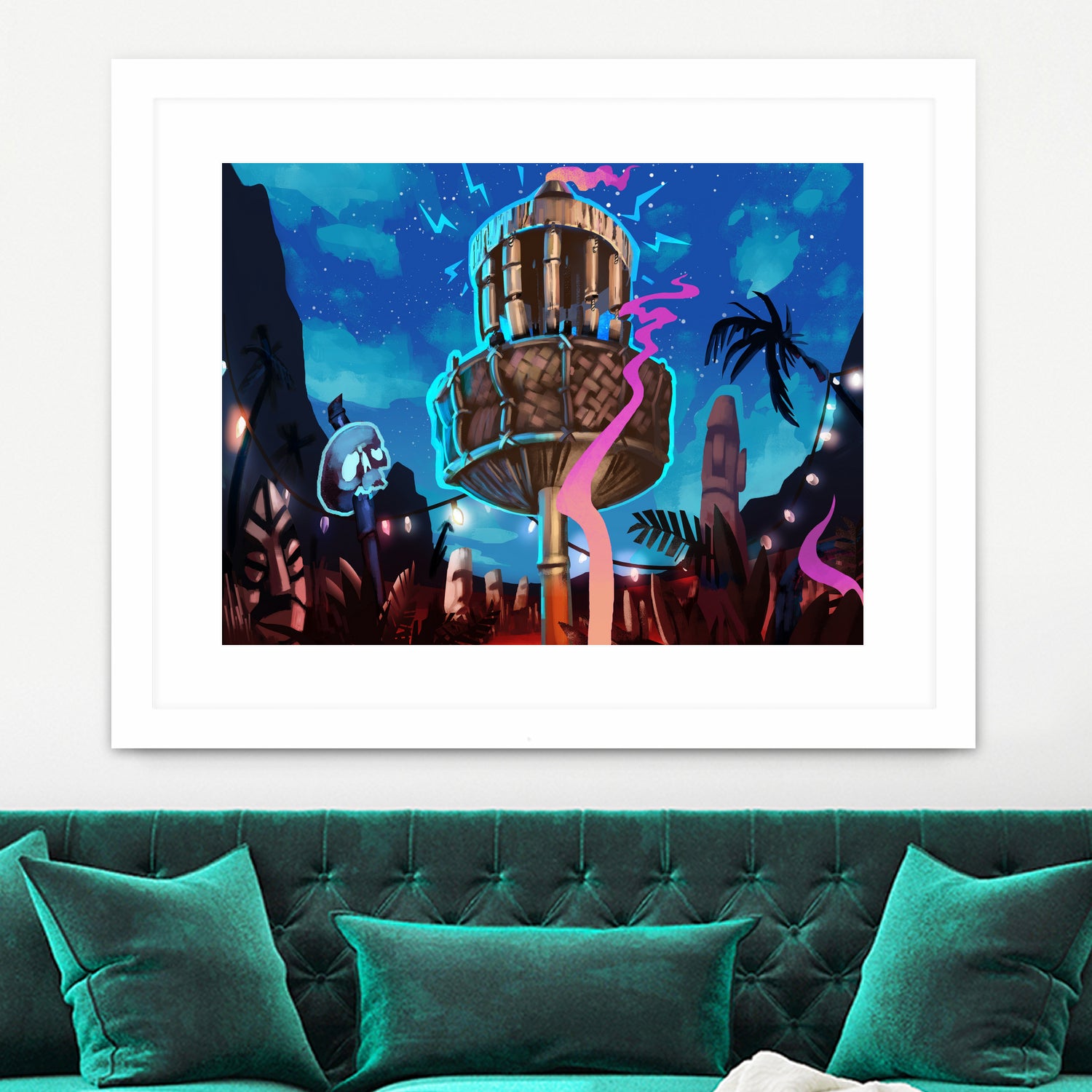 Tiki Golf by Mike Inscho on GIANT ART - blue digital painting