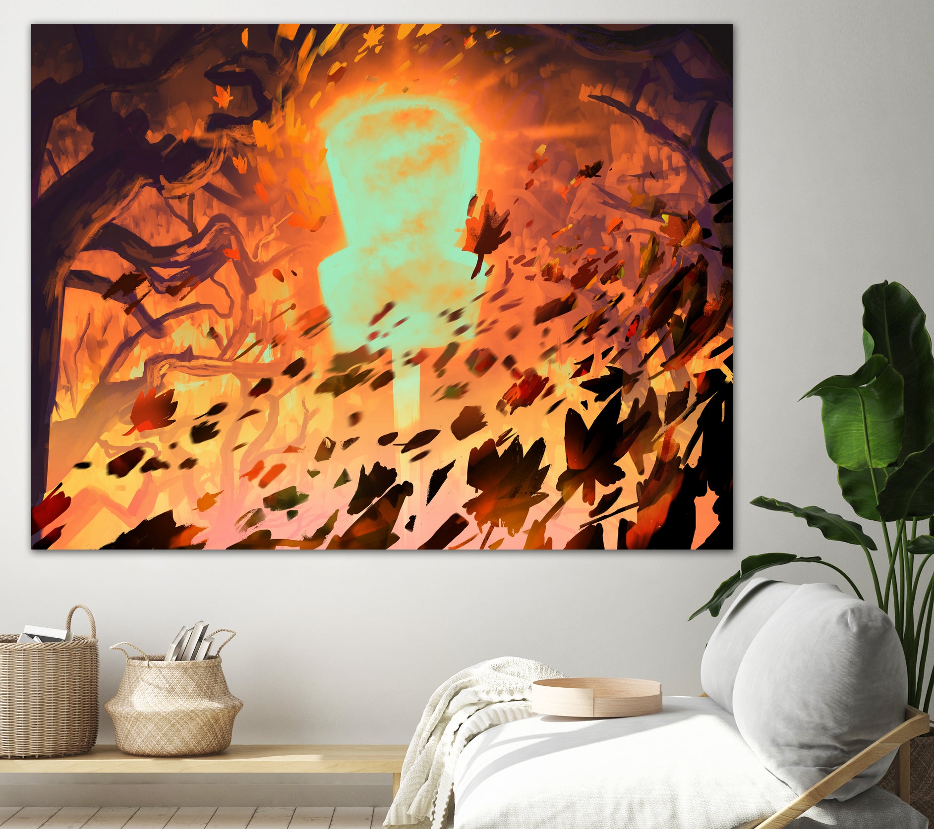 Foliage Storm by Mike Inscho on GIANT ART - orange digital painting