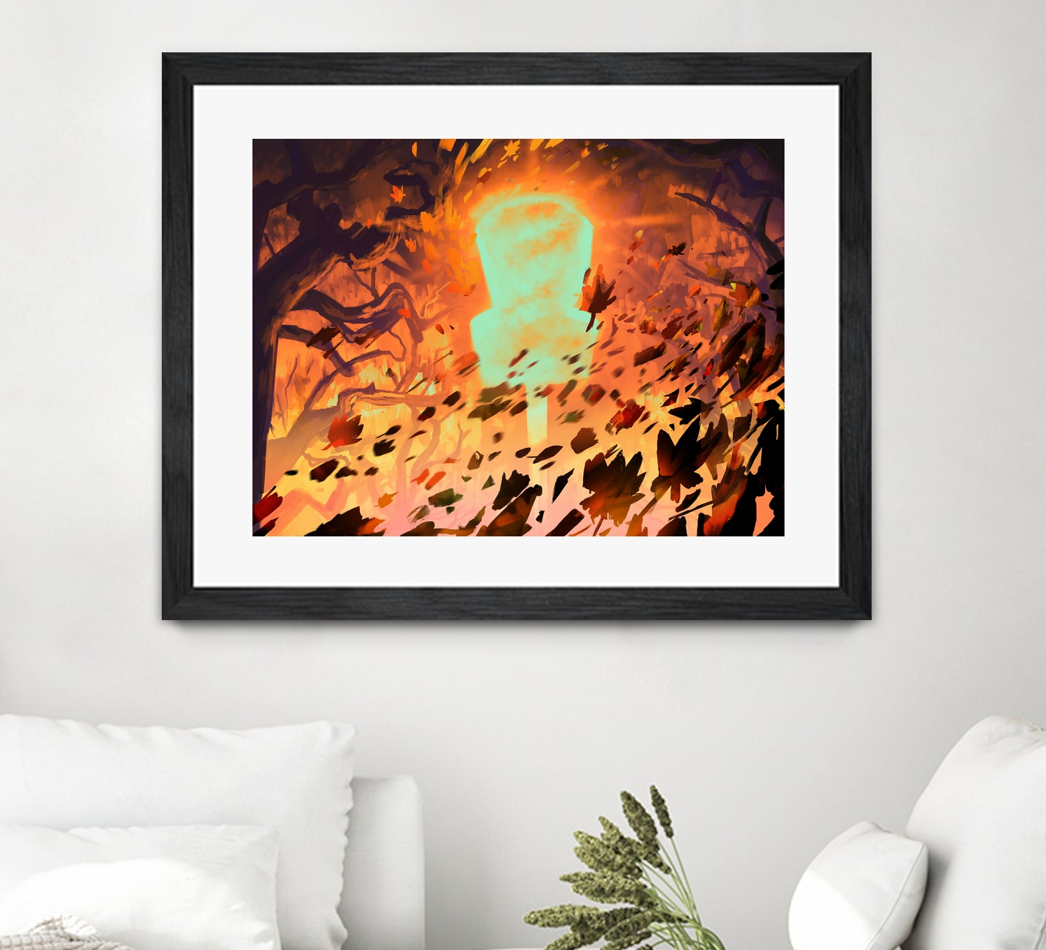 Foliage Storm by Mike Inscho on GIANT ART - orange digital painting