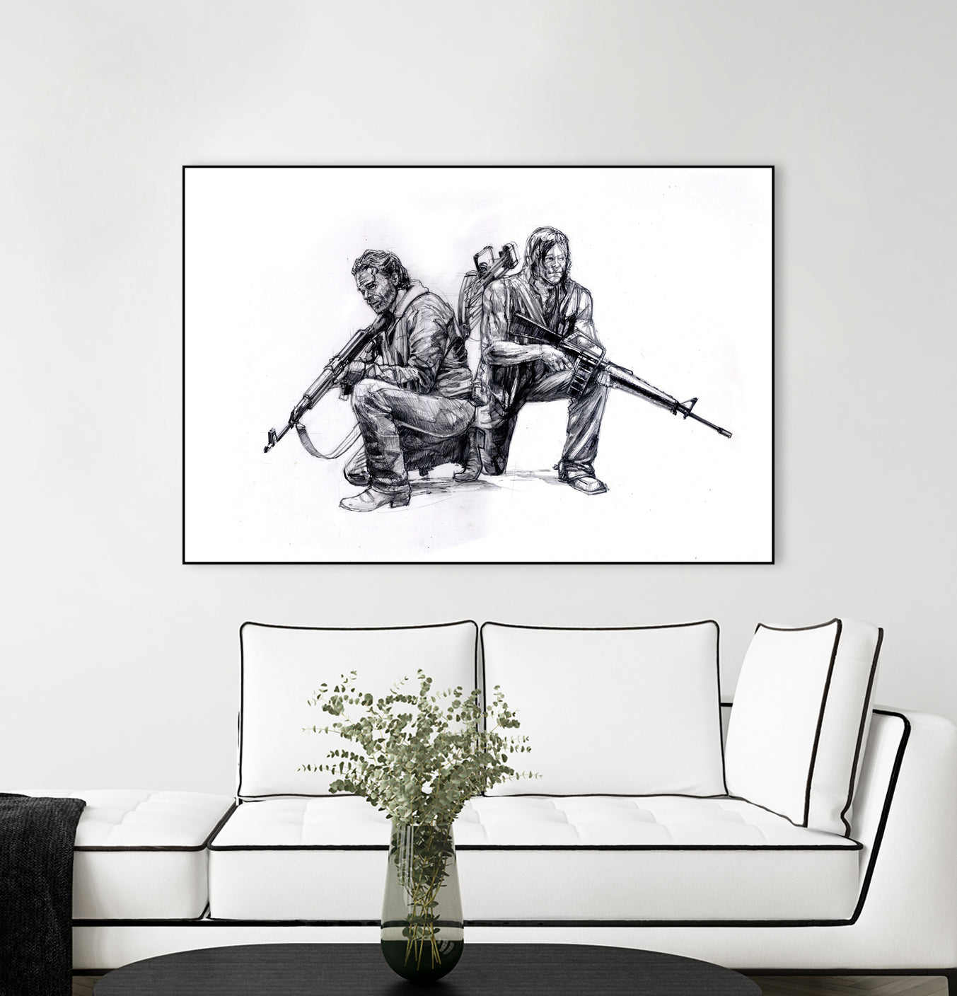 Walking dead by Maurice Pierse on GIANT ART - white digital drawing