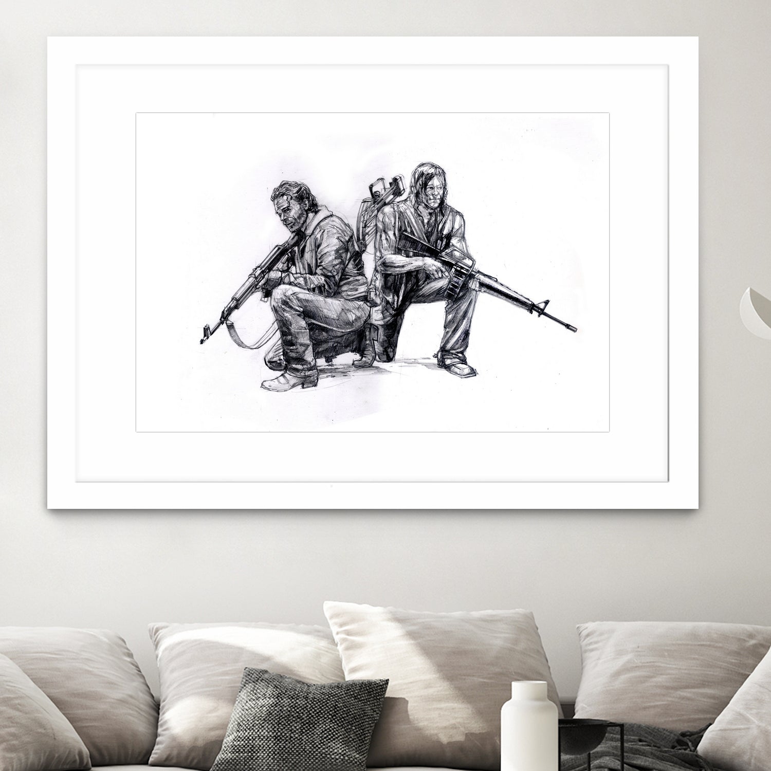 Walking dead by Maurice Pierse on GIANT ART - white digital drawing