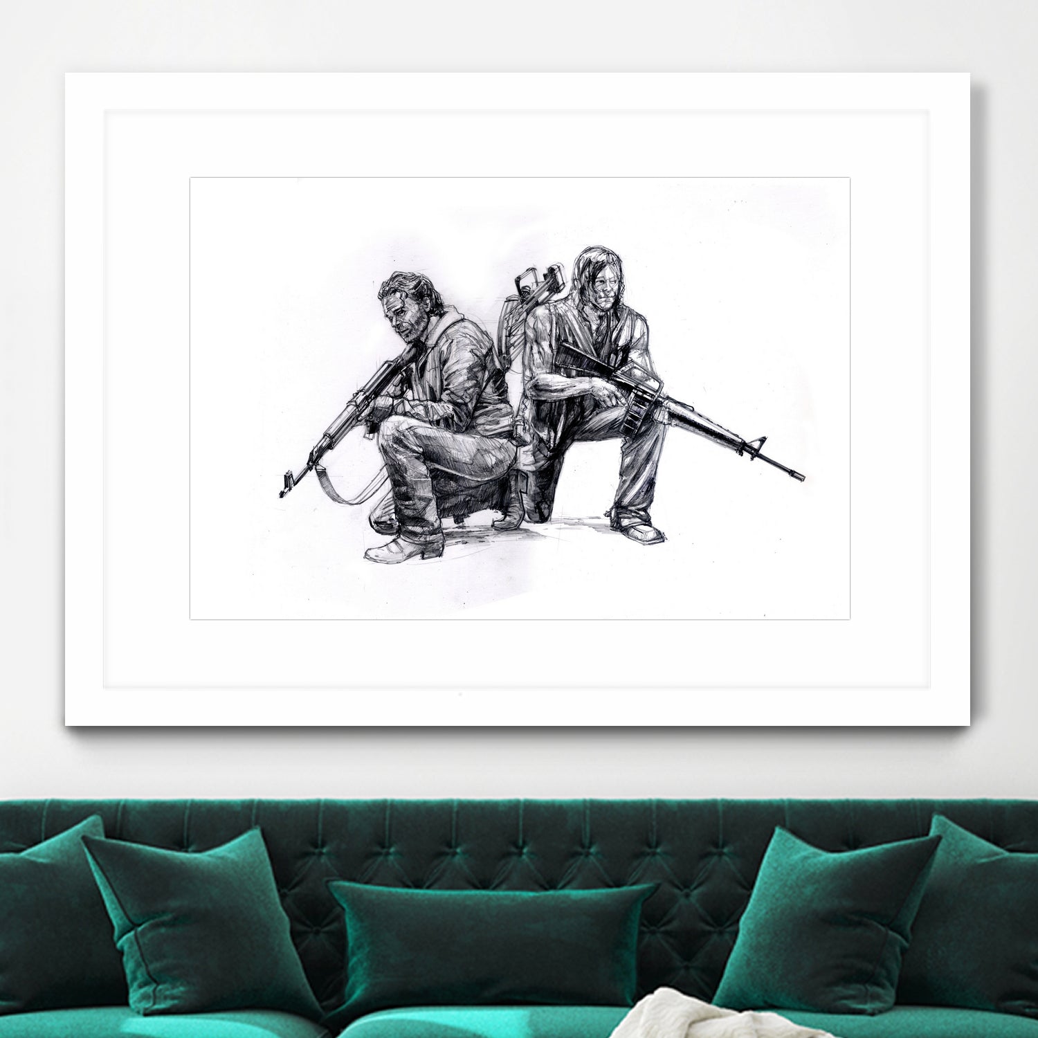 Walking dead by Maurice Pierse on GIANT ART - white digital drawing