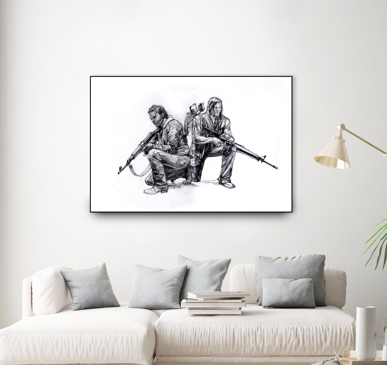 Walking dead by Maurice Pierse on GIANT ART - white digital drawing