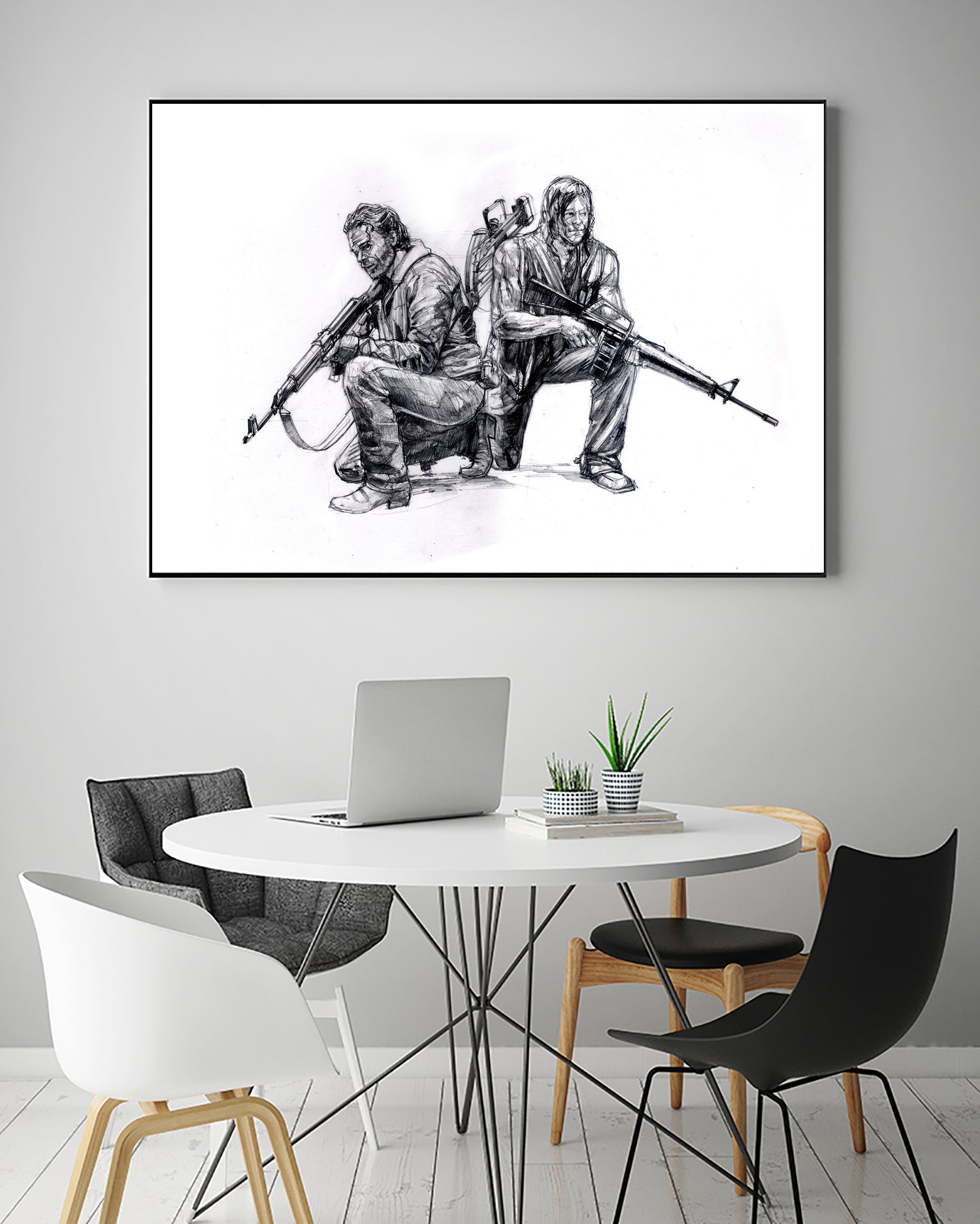 Walking dead by Maurice Pierse on GIANT ART - white digital drawing