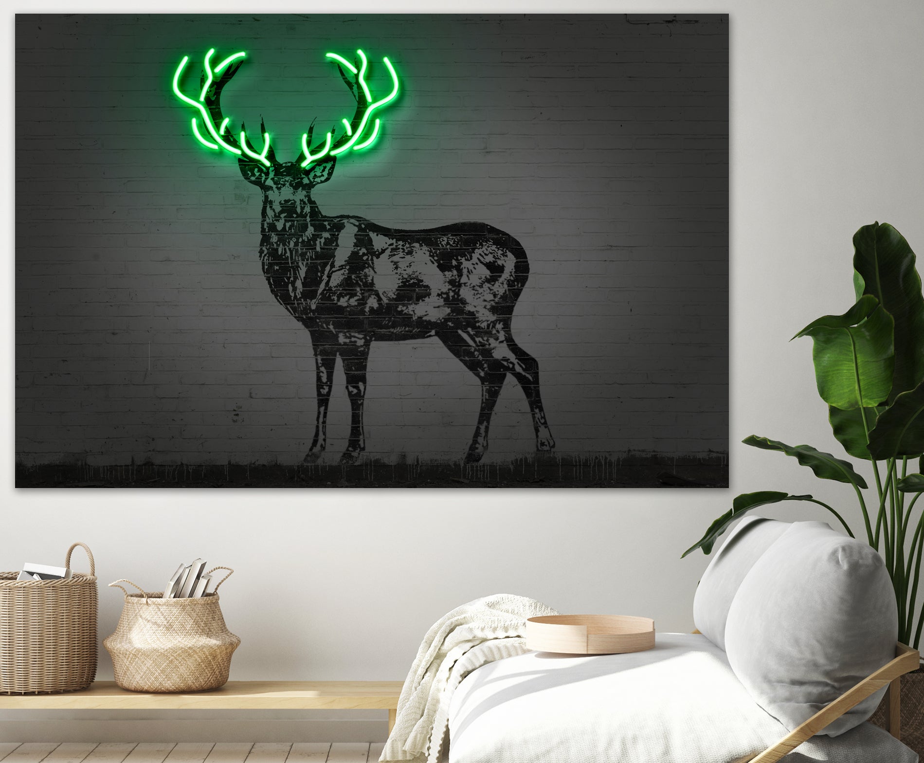 Deer by Octavian Mihai Mielu on GIANT ART - green digital drawing