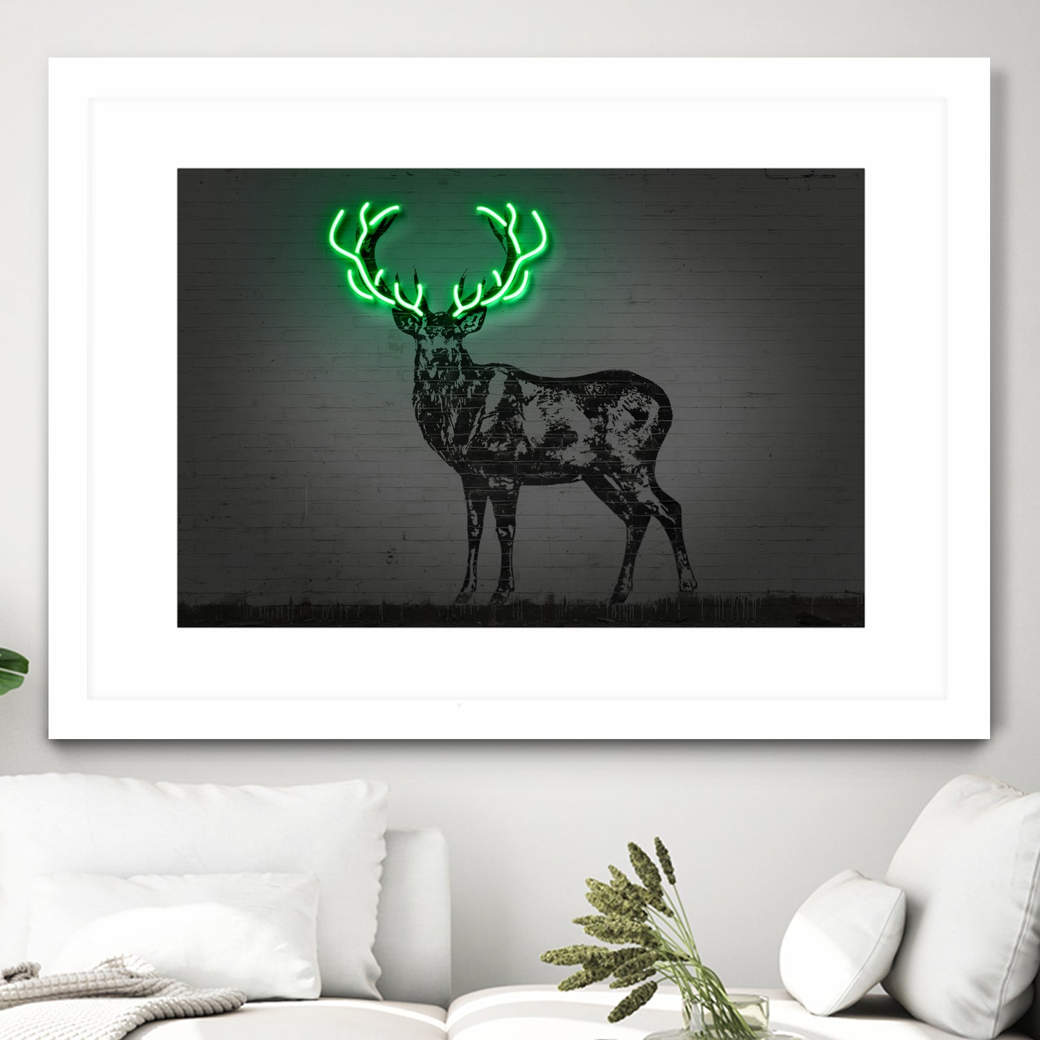 Deer by Octavian Mihai Mielu on GIANT ART - green digital drawing