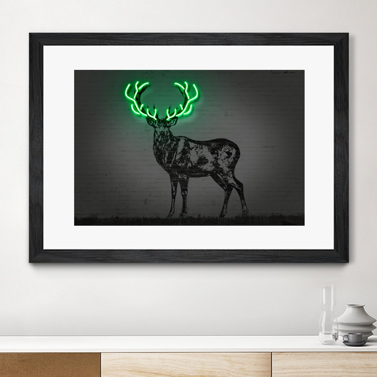 Deer by Octavian Mihai Mielu on GIANT ART - green digital drawing