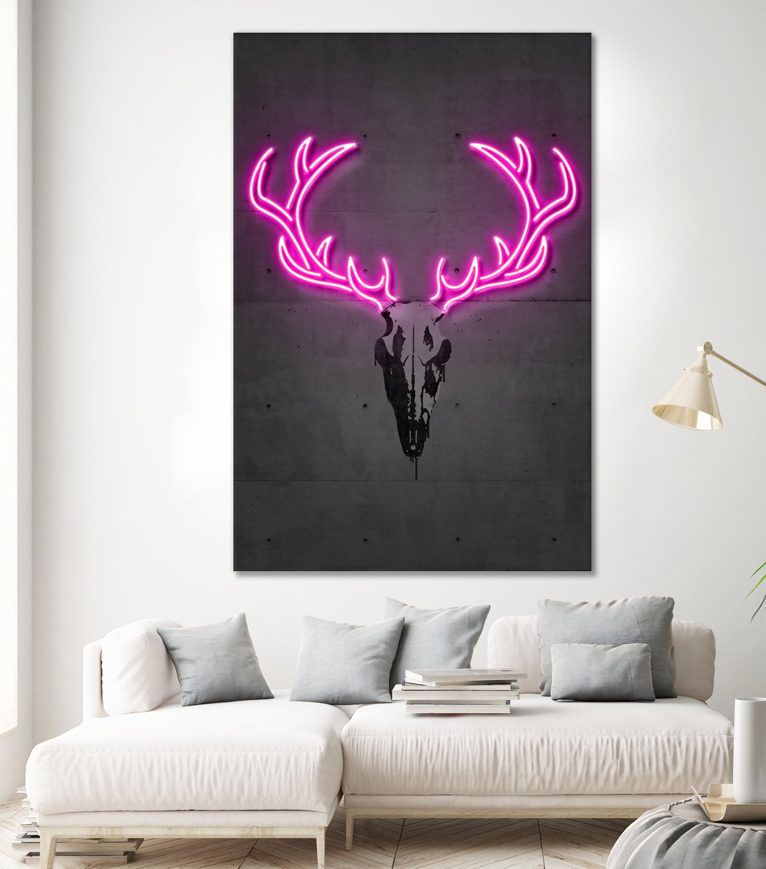 Deer skull by Octavian Mihai Mielu on GIANT ART - pink digital drawing