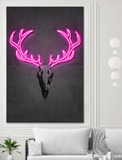 Deer skull by Octavian Mihai Mielu on GIANT ART - pink digital drawing