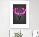 Deer skull by Octavian Mihai Mielu on GIANT ART - pink digital drawing