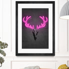 Deer skull by Octavian Mihai Mielu on GIANT ART - pink digital drawing