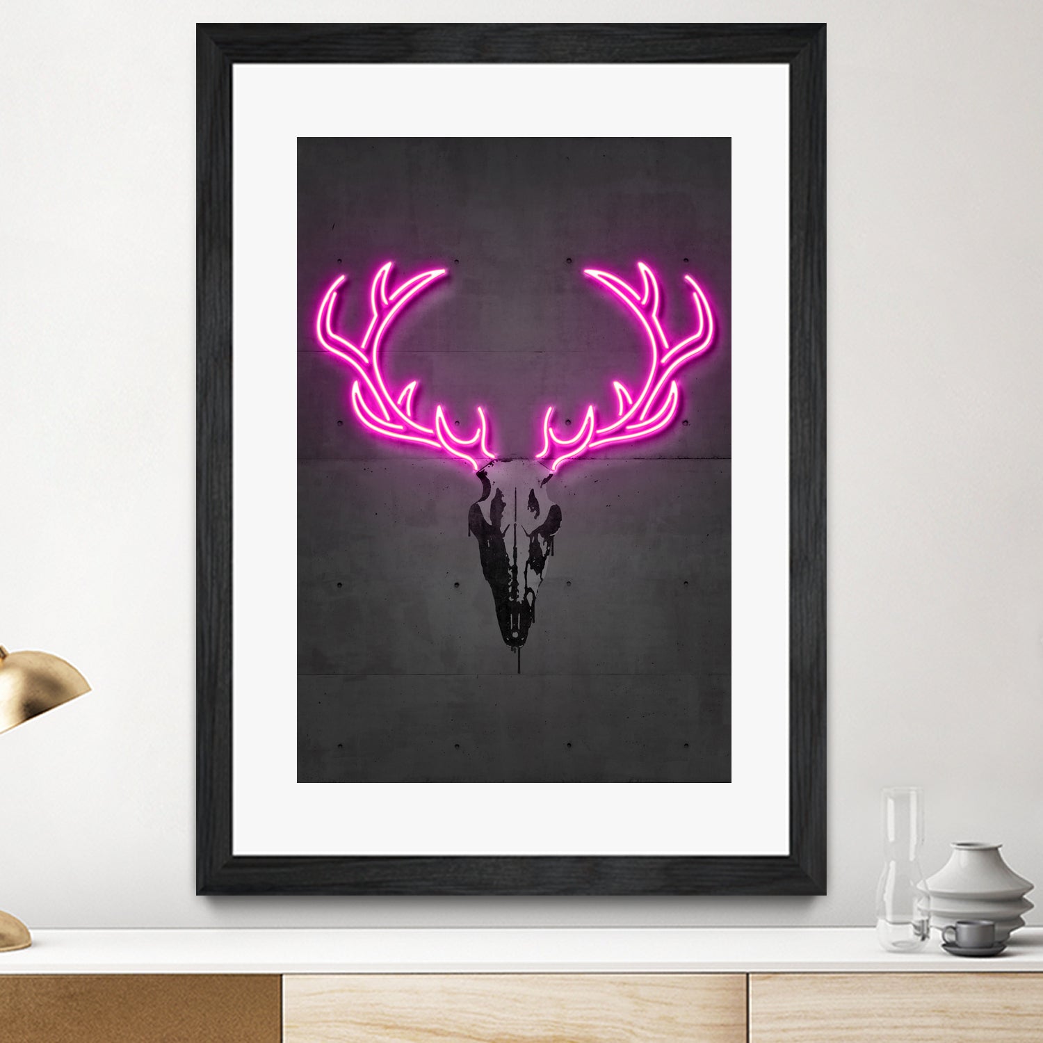 Deer skull by Octavian Mihai Mielu on GIANT ART - pink digital drawing